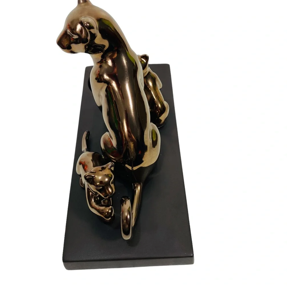 Partylite lioness & cubs porcelain &‎ ceramic art sculpture votive - Picture 3 of 10